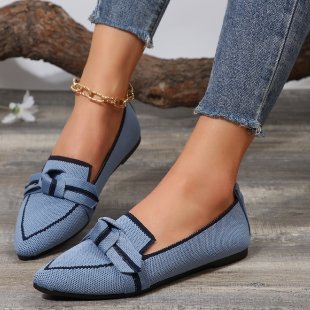 Damen Ballerinas mit schickem Schleifen-Detail und stabiler Sohle EB