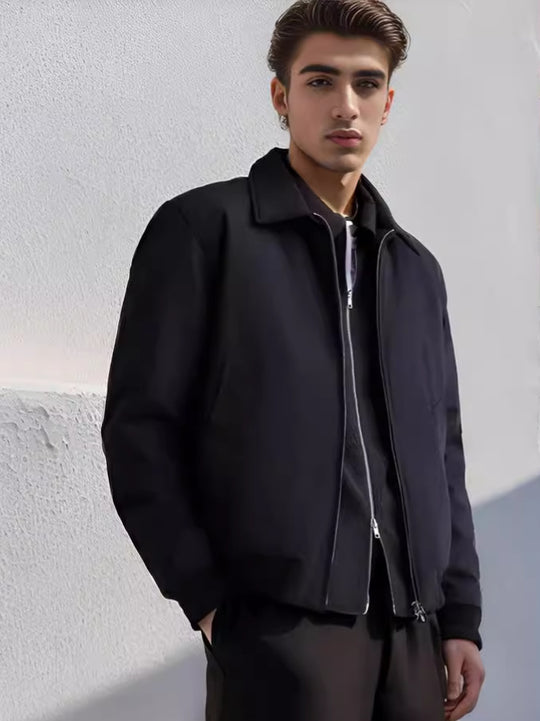 Herren moderne Bomberjacke mit minimalistischem Design EB
