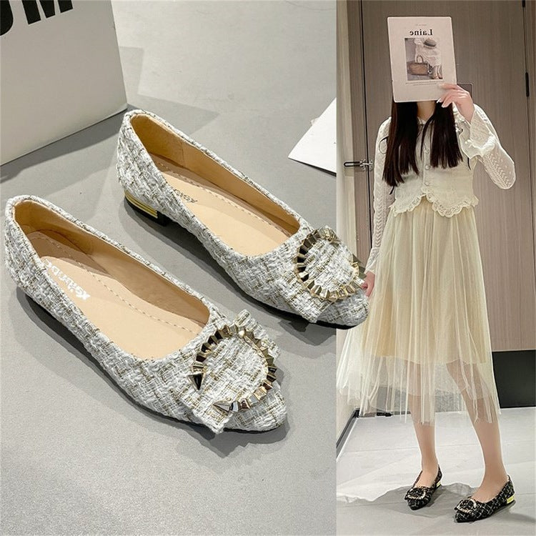Damen elegante Slipper mit glitzerndem Schmuckdetail EB
