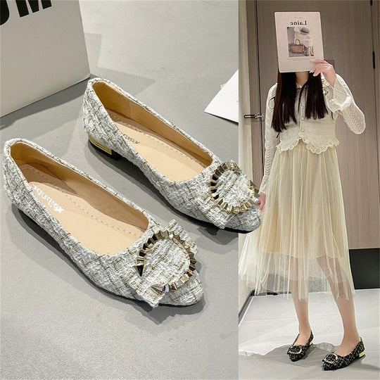 Damen elegante Slipper mit glitzerndem Schmuckdetail EB