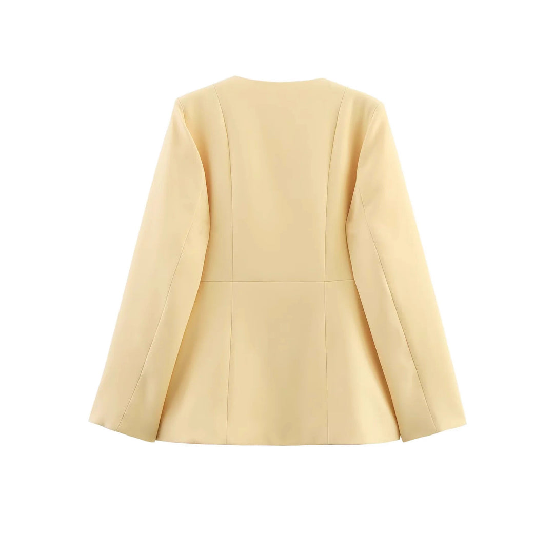 Damen modische Kurzjacke mit strukturiertem Design EB