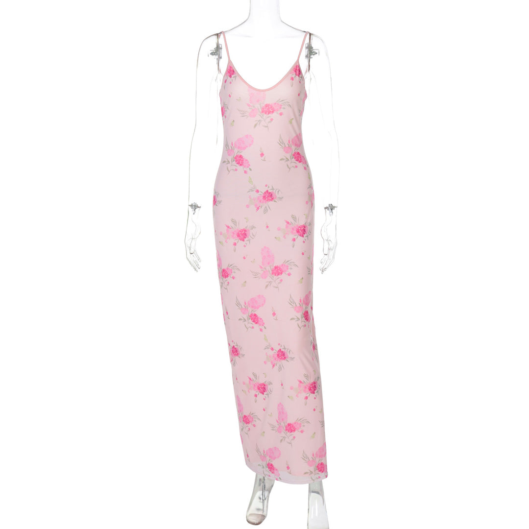 Damen Maxikleid mit zartem Blumenmuster EB