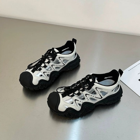 Damen Sportliche Sneakers mit atmungsaktiver Mesh-Oberfläche und rutschfester Sohle EB
