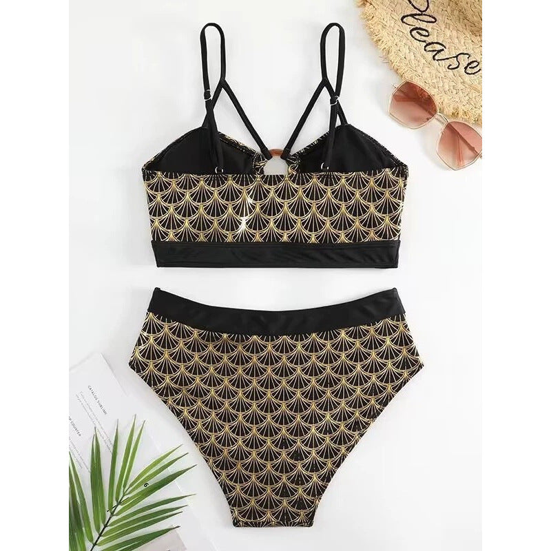 Damen Triangel-Bikini mit elegantem Schnitt und modischen Akzenten EB