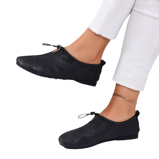 Damen modische Mokassins mit eleganter Schnürung EB