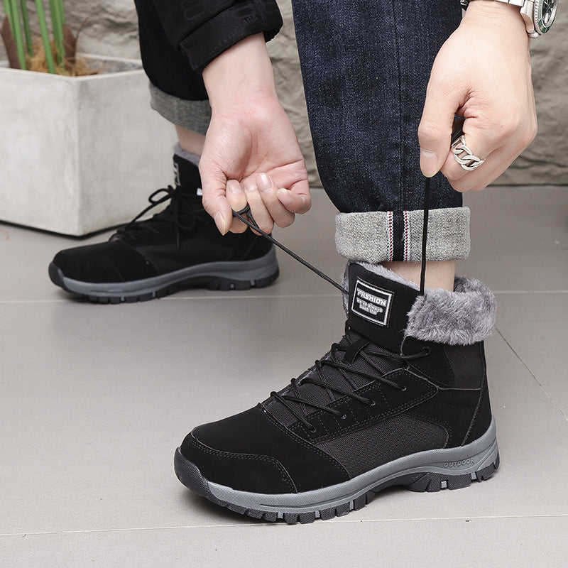 Damen gefütterte Winterstiefel mit rutschfester Sohle und isolierendem Kragen EB