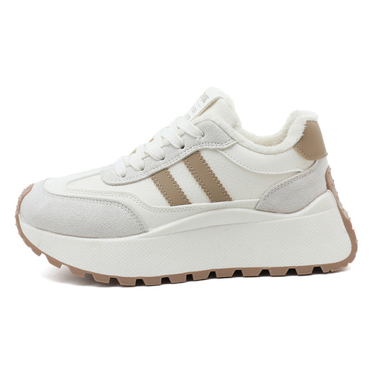 Damen Chunky Sneakers mit kuscheligem Innenfutter und rutschfester Sohle EB