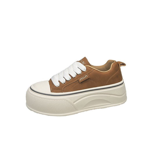 Damen Komfortable Plateau-Sneaker mit elastischen Schnürsenkeln EB
