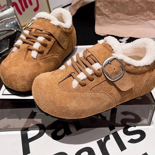 Damen Mokassins mit weichem Futter und verstellbarem Riemen EB