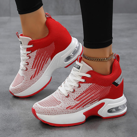 Damen Sportliche Sneakers mit atmungsaktivem Obermaterial und dämpfendem Air-Cushion-System EB