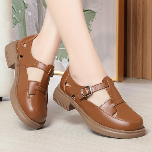 Damen Komfortable Schnürsandalen mit modischem Riemendesign EB