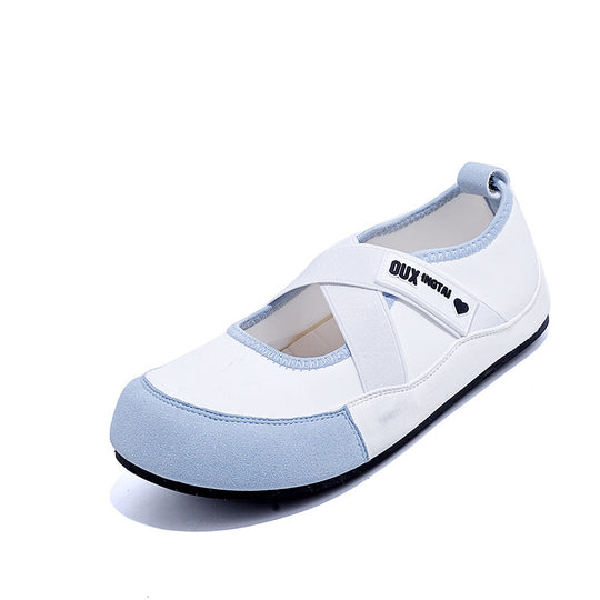 Damen Ballerinas mit Kreuzriemen und rutschfester Sohle EB