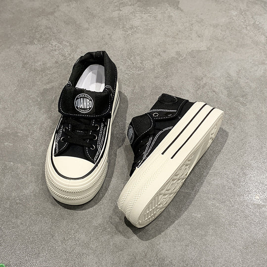 Damen High-Top Sneakers mit modischem Plateau und verstellbarem Knöchelriemen EB