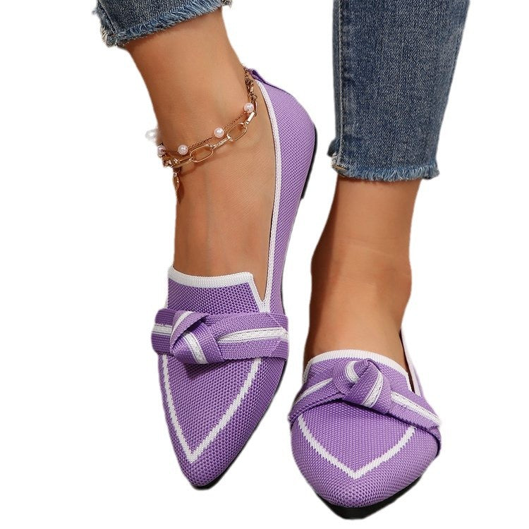Damen modische Slipper mit dekorativer Schleifenapplikation EB