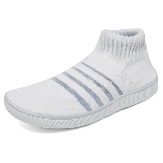 Damen atmungsaktive Sport-Sneaker mit elastischem Schaft und rutschfester Sohle EB