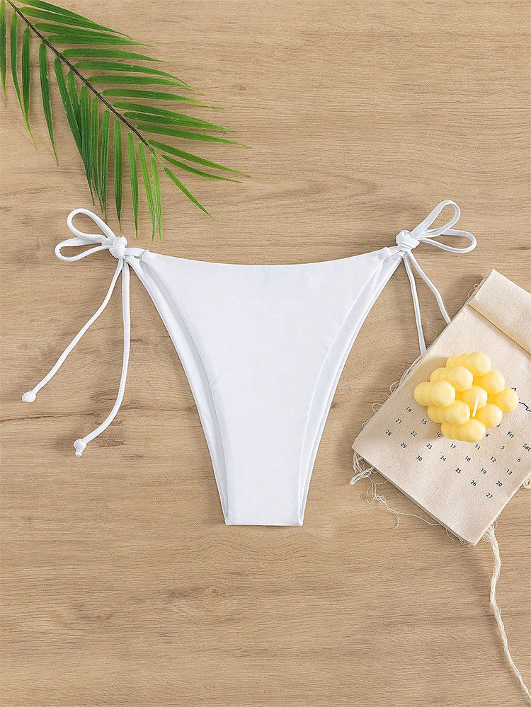 Damen Triangel-Bikini mit verstellbaren Bändern und elastischem Taillenbund EB
