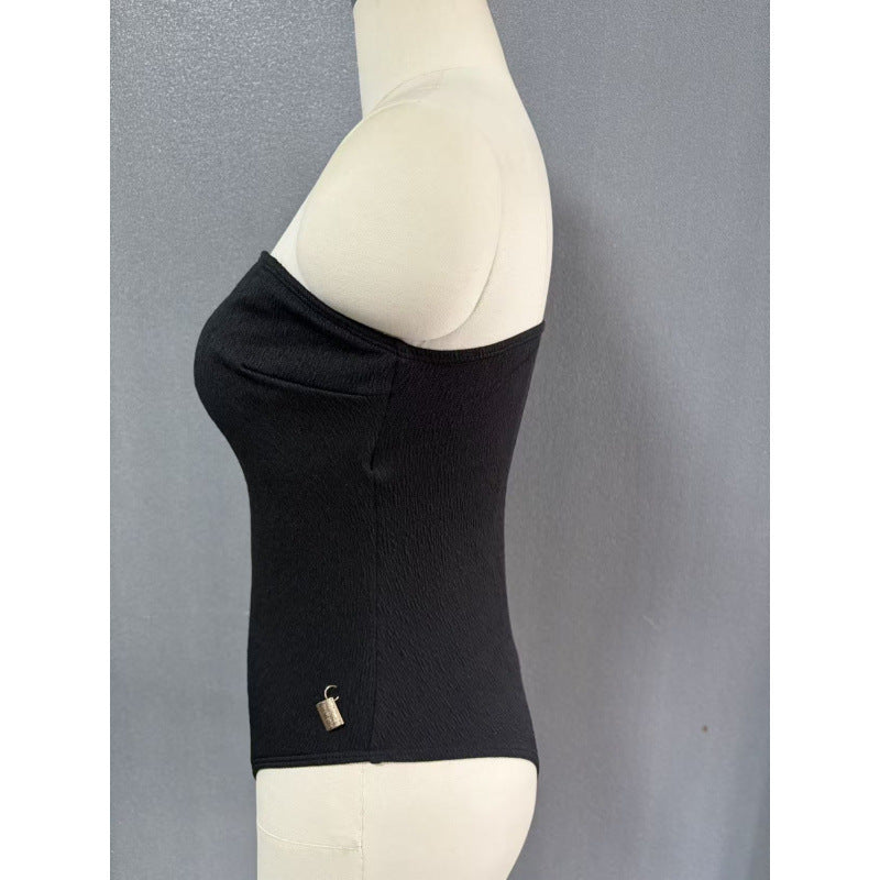 Damen Einteiliger Badeanzug mit bandeau Schnitt und figurbetonendem Design EB