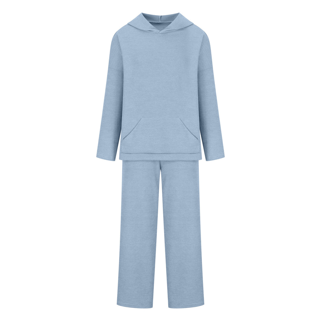 Damen bequemer Kapuzenpullover mit passender Jogginghose EB