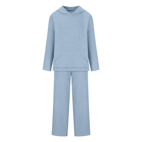 Damen bequemer Kapuzenpullover mit passender Jogginghose EB