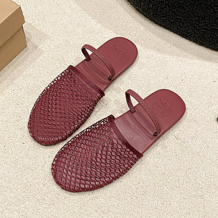 Damen komfortable und elegante offene Pantoletten EB