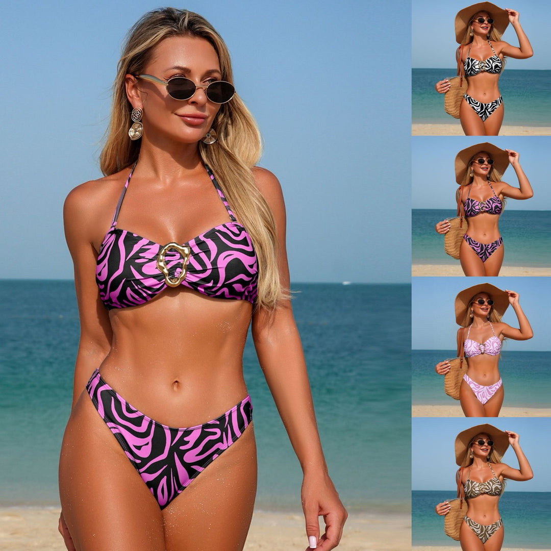 Damen Triangel-Bikini mit modischem Ringdetails EB