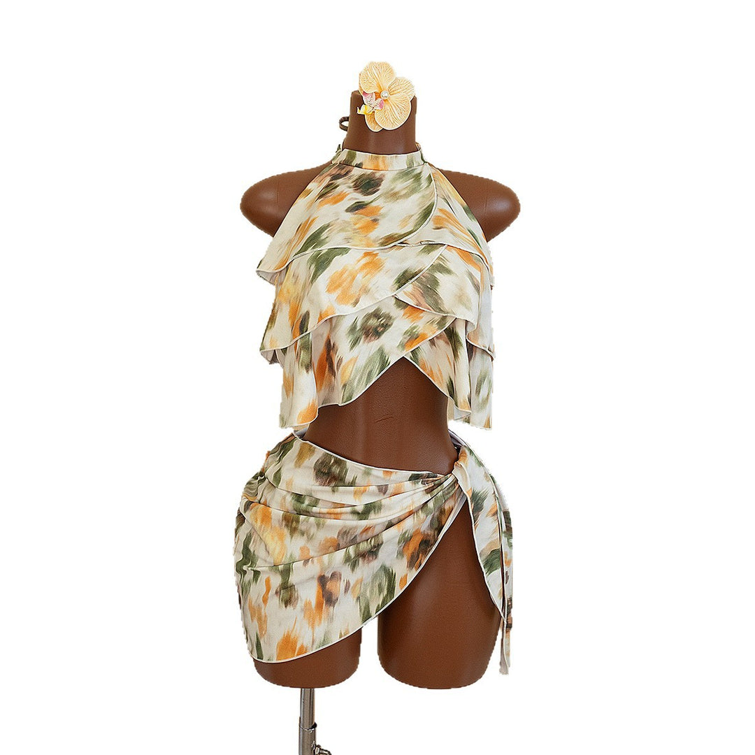 Damen Wickeltop mit asymmetrischem Schnitt EB
