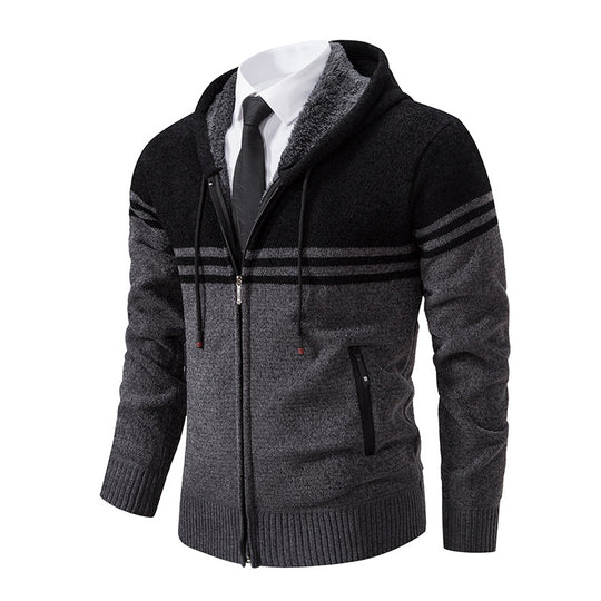 Herren modische Kapuzenjacke mit strukturiertem Design und Funktionen EB
