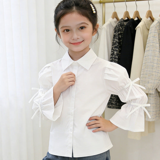 Mädchen Bluse mit kreativen Rüschendetails EB