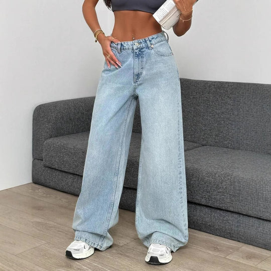 Damen Weite Jeans im lässigen Oversized-Schnitt EB