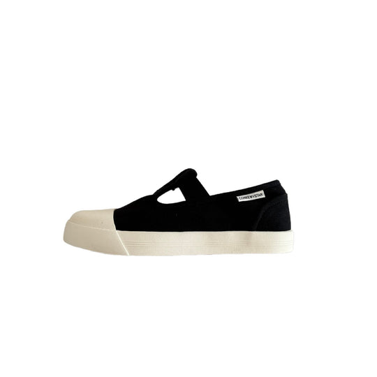 Damen bequeme Slip-On Sneaker aus atmungsaktivem Canvas mit sportlichem Design EB