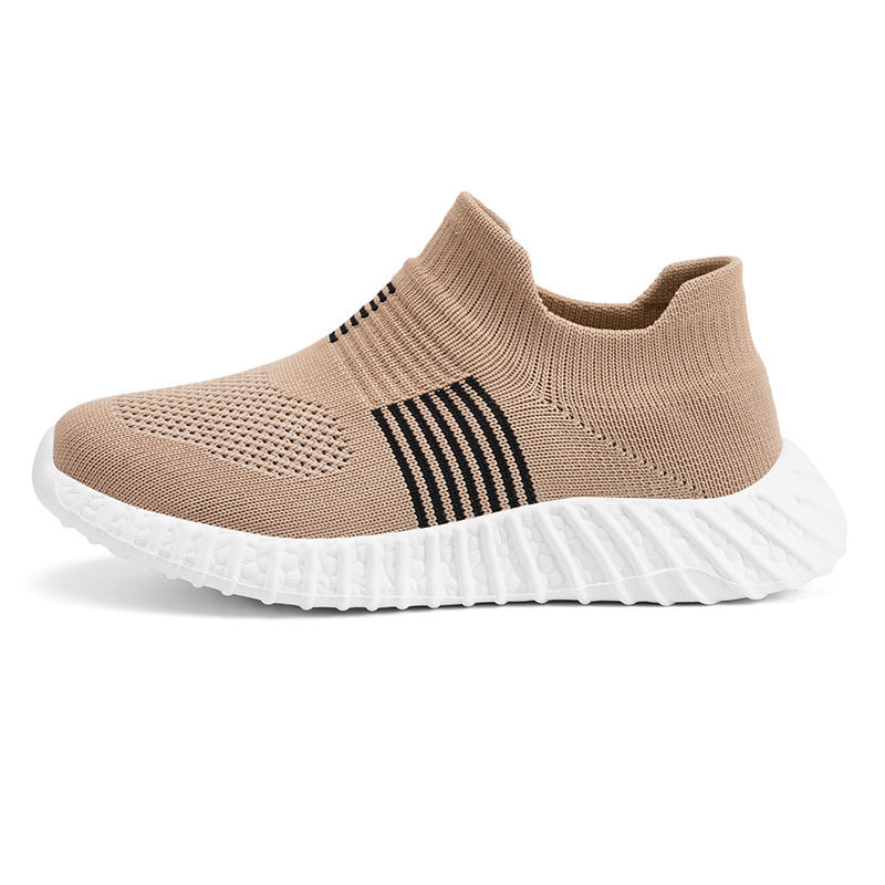Damen Sportliche Strick-Sneaker mit elastischem Abschluss EB