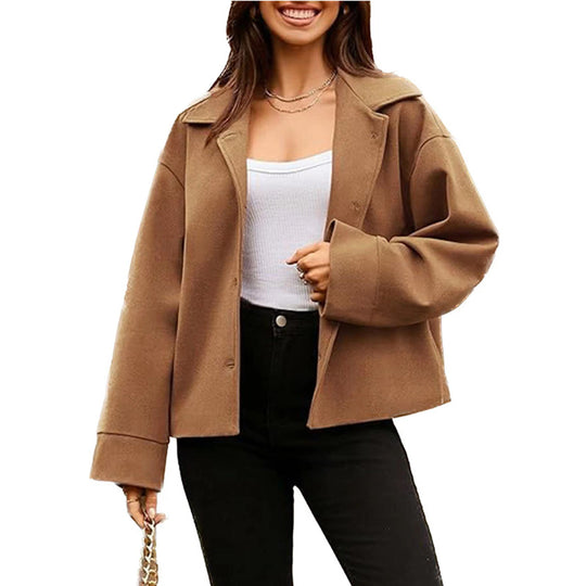Damen Modische Oversized Blazerjacke mit schickem Schnitt EB
