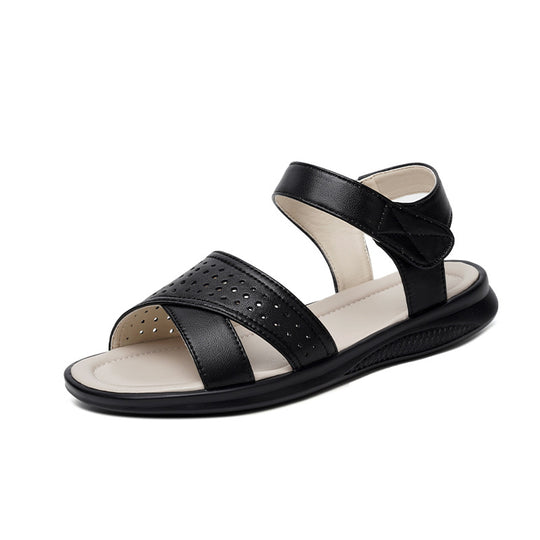Damen Komfortable Sandalen mit atmungsaktiven Schnallen und rutschfester Sohle EB