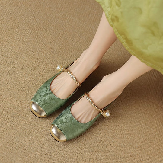 Damen modische Ballerinas mit dekorativem Riemchen und weicher Innensohle EB
