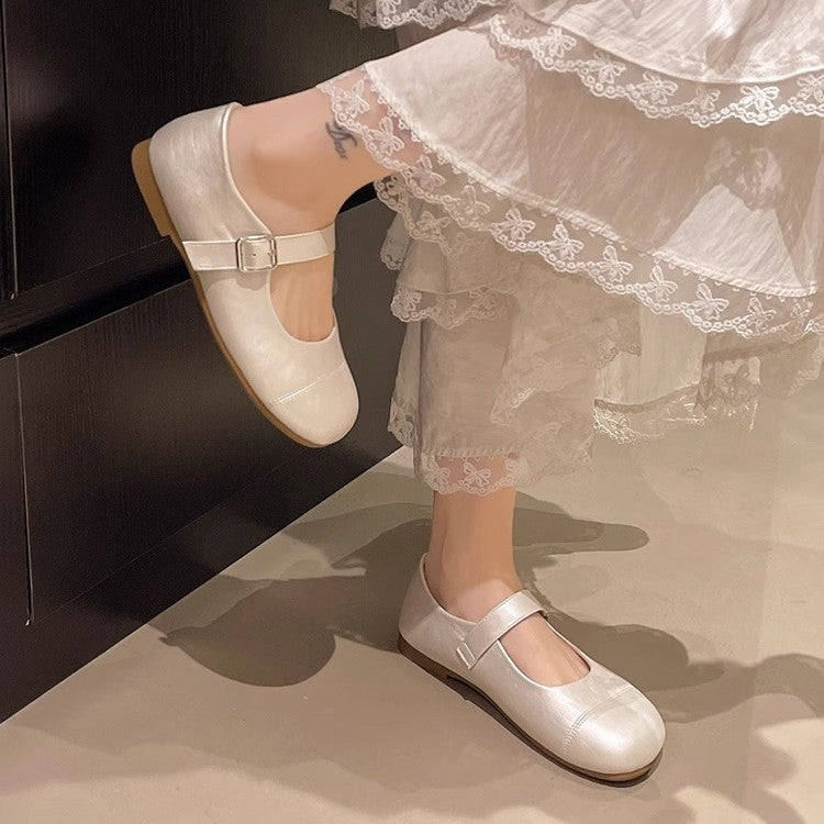 Damen Elegante Ballerinas mit verstellbarem Riemchen und komfortablem Innenfutter EB