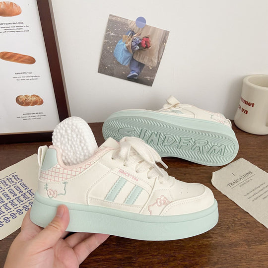 Damen Sportliche Sneakers mit verspielten Tiermotiven und atmungsaktiver Laufsohle EB