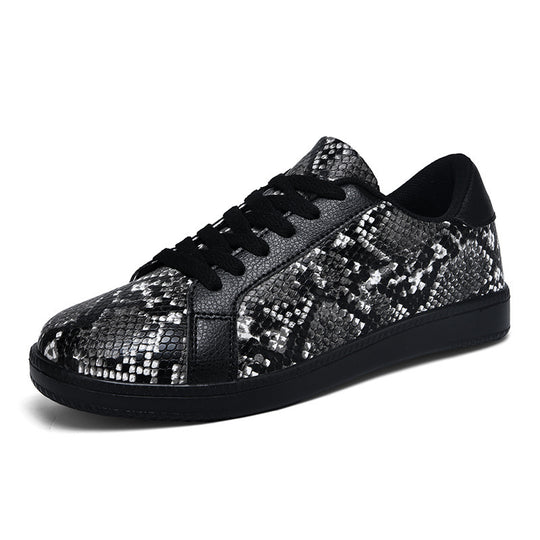 Damen Sportliche Sneakers mit elegantem Schlangenmuster EB