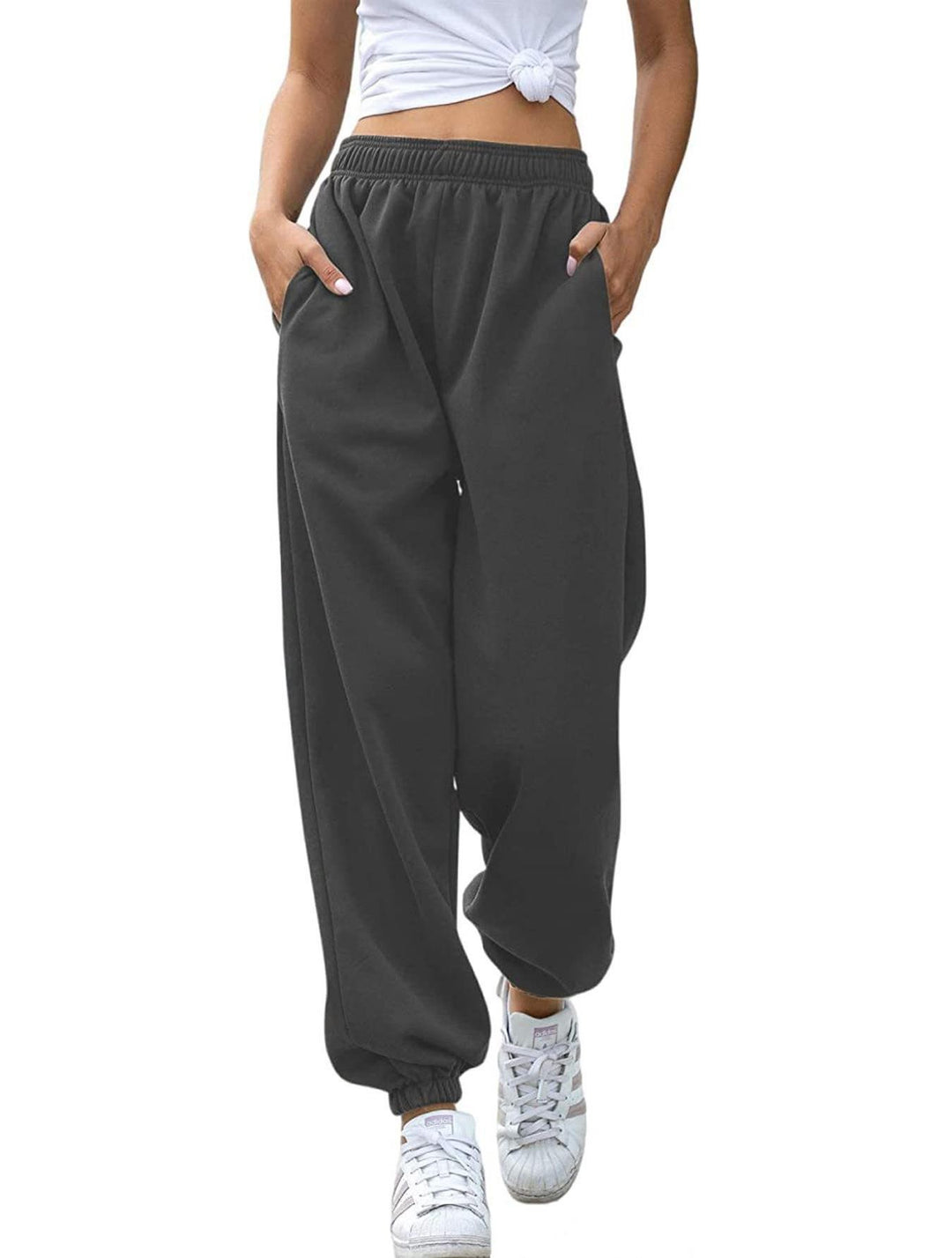 Damen nan gemütliches Lounge-Jogginganzug-Set mit Oversize-Hoodie und elastischer High-Waist Jogginghose EB
