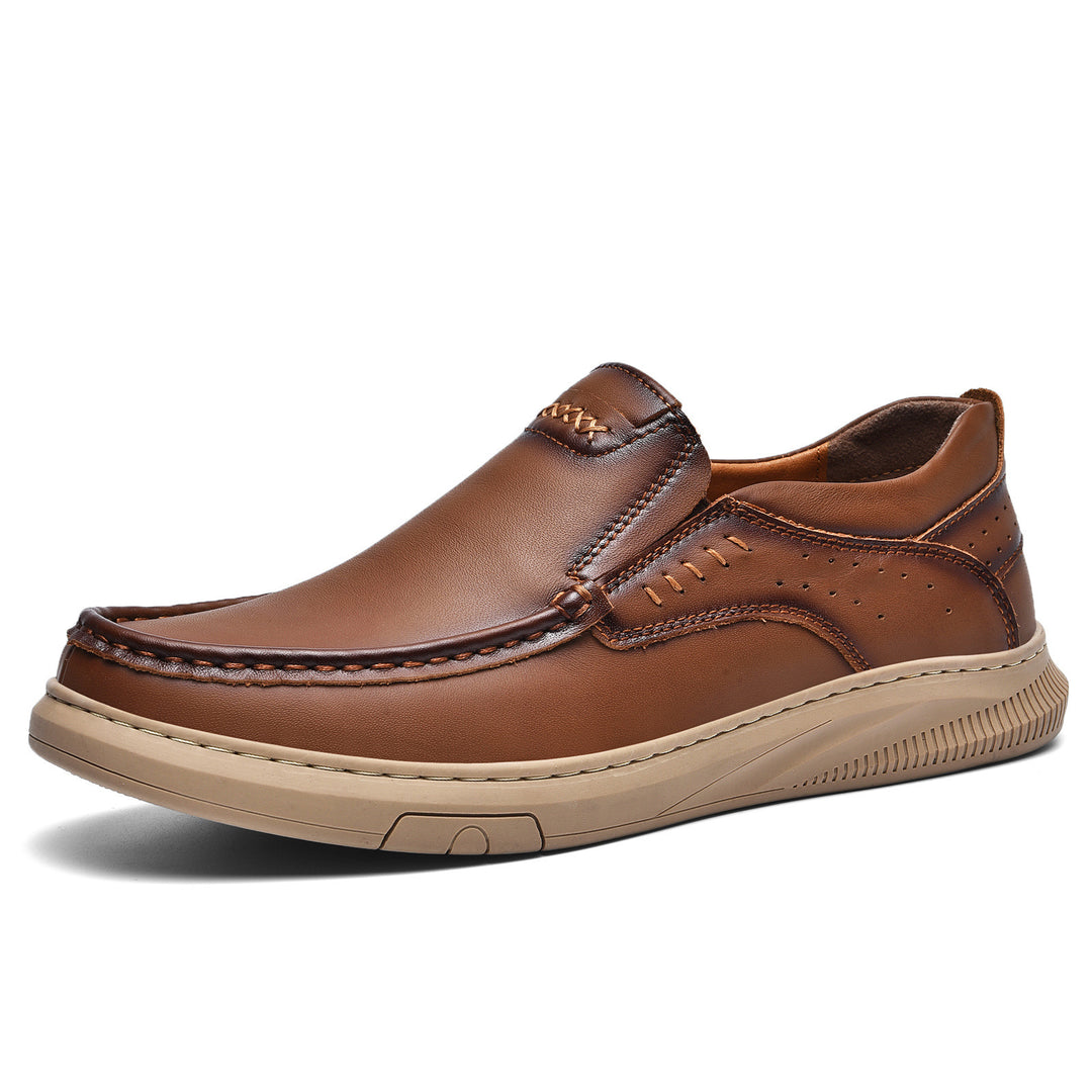 Herren Elegante und komfortable Leder Slipper EB