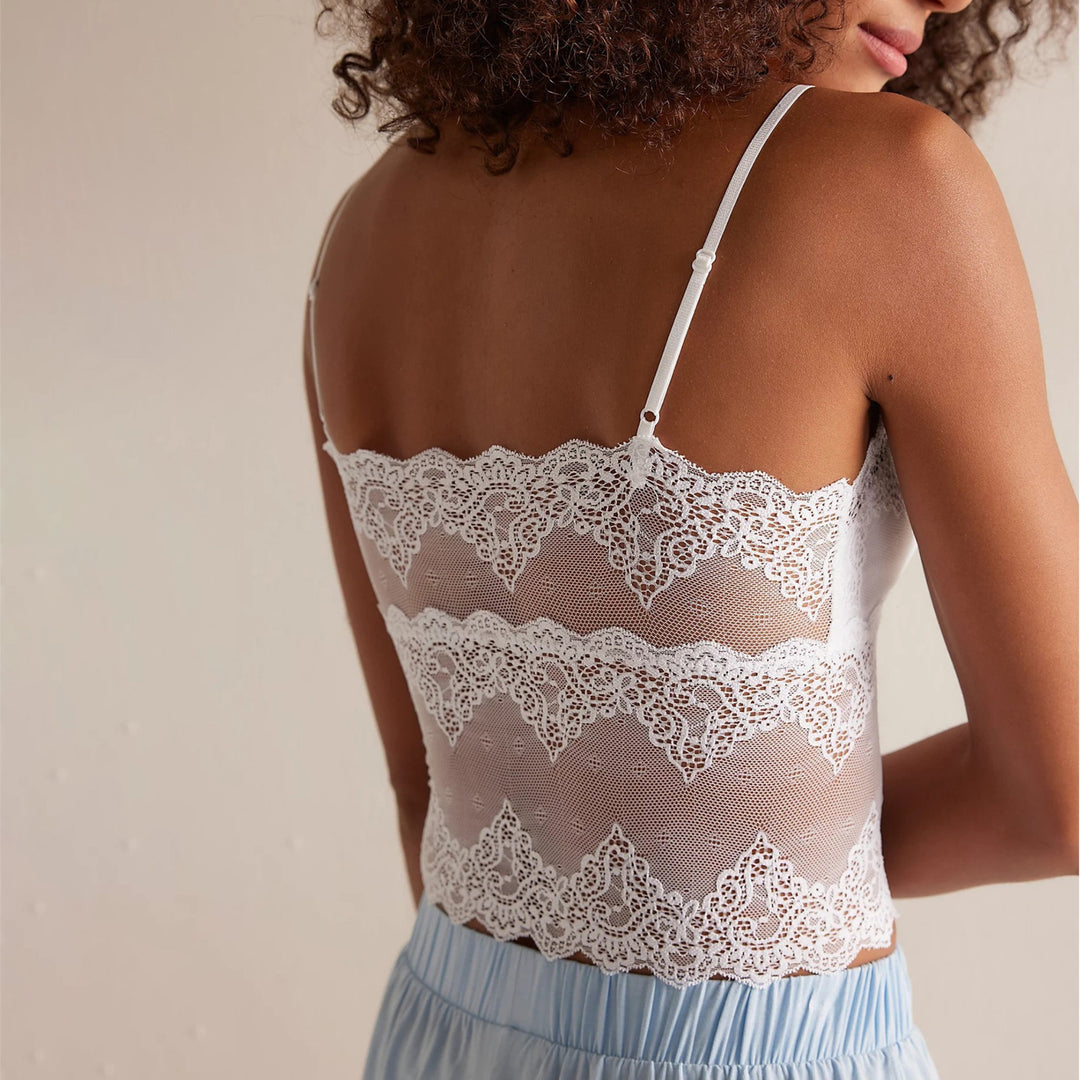 Damen Spitzen-Crop-Top und Shorts Set EB