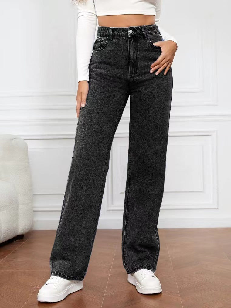 Damen Weit geschnittene Jeans im Vintage-Stil EB