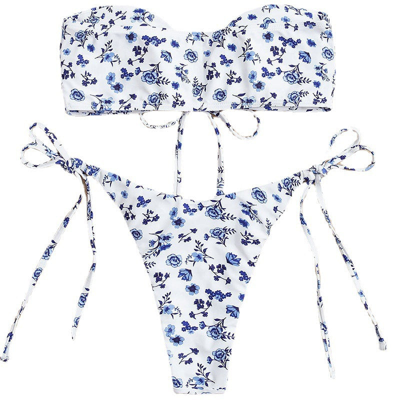Damen Bandeau-Bikini mit raffiniertem Schleifen-Design EB