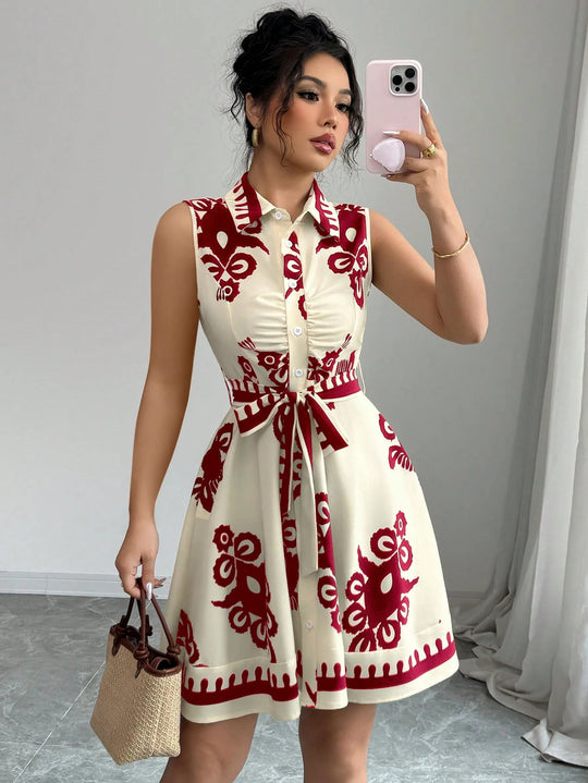 Damen Sommerkleid mit tailliertem Schnitt EB