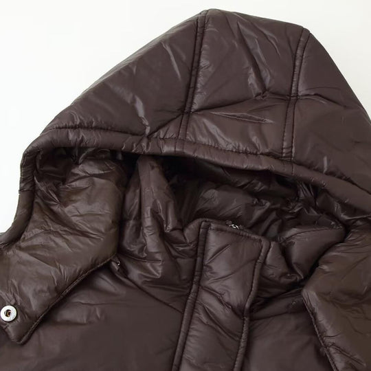 Damen gesteppte Übergangsjacke mit Kapuze und praktischen Taschen EB