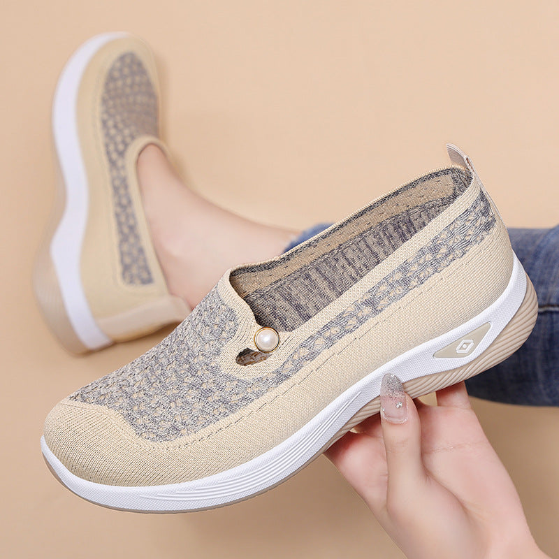 Damen Komfortable Strick-Sneaker mit rutschfester Sohle EB