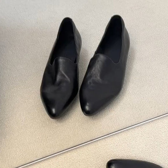 Damen spitz zulaufende Mokassins mit elegantem Schlupfdesign EB