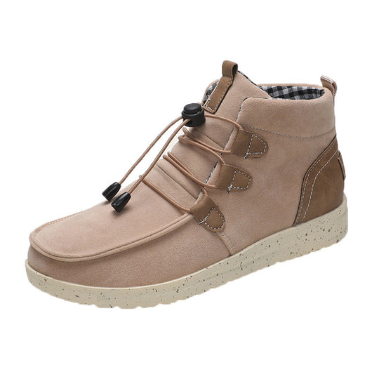 Herren nan lässige Wildleder-Stiefelette mit Mokassinspitze elastischem Kordelzug und dämpfender Leichtsohle EB