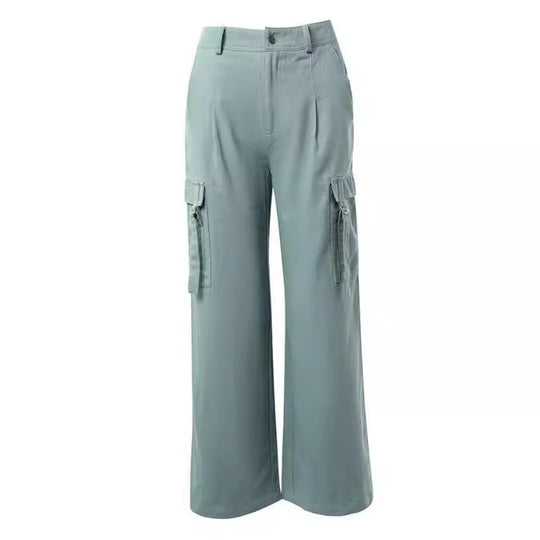 Damen Cargo-Hose mit weitem Bein und praktischen Taschen EB