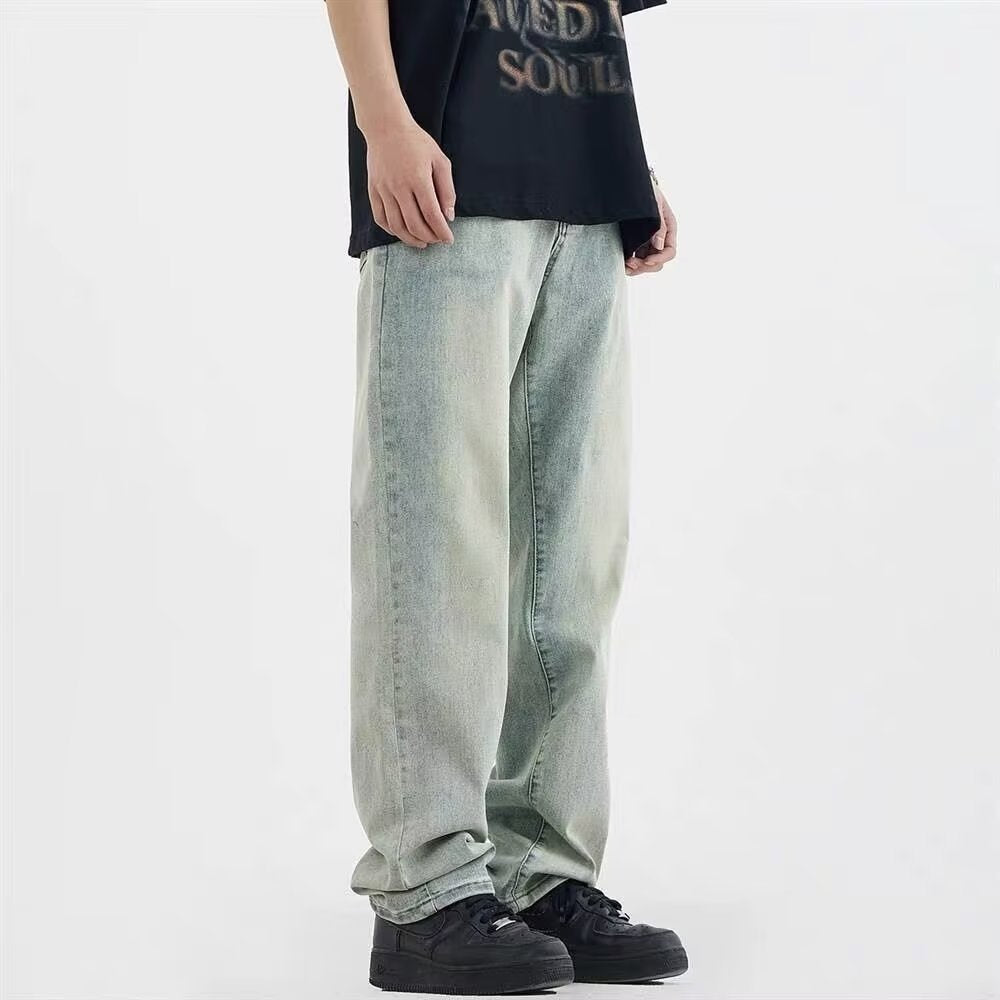 Herren lockere Denim-Jeans mit niedriger Bundhöhe EB