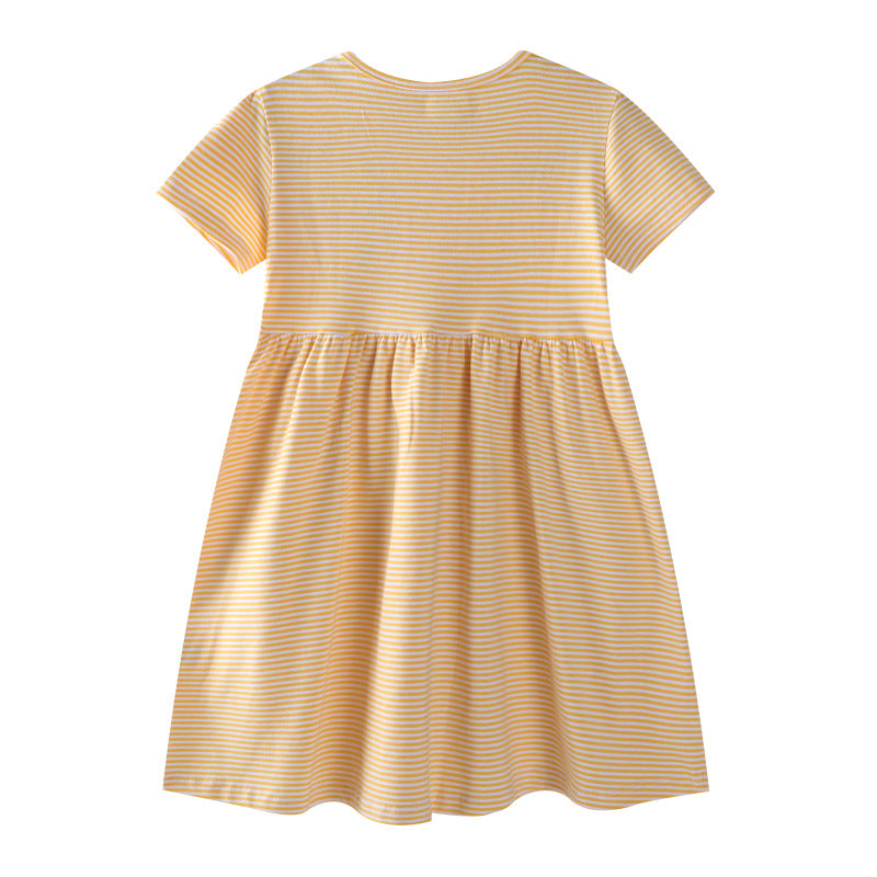 Mädchen Freizeitkleid mit liebevollen Entenapplikationen EB